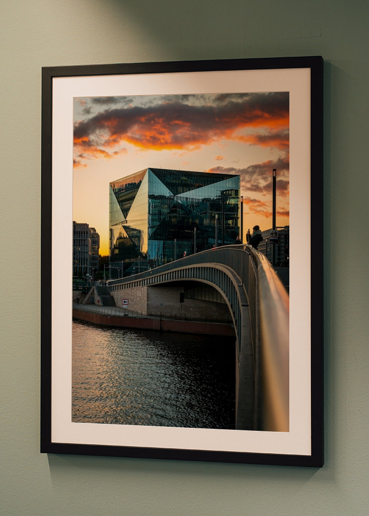 Sonnenuntergang Cube Berlin