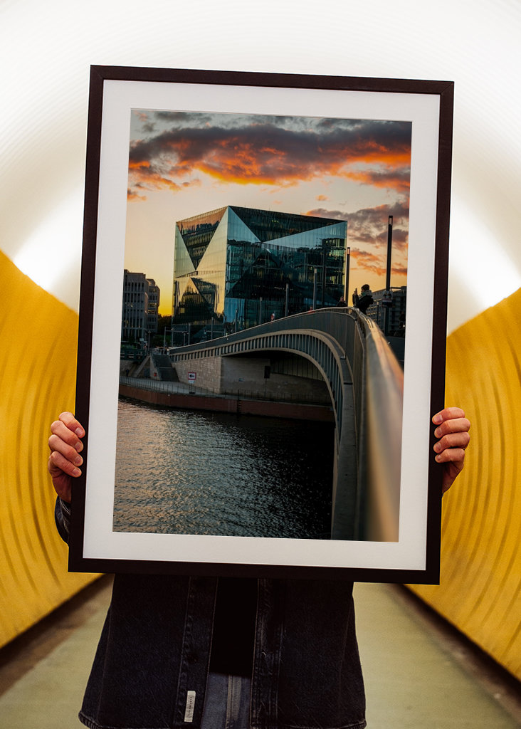 Sonnenuntergang Cube Berlin