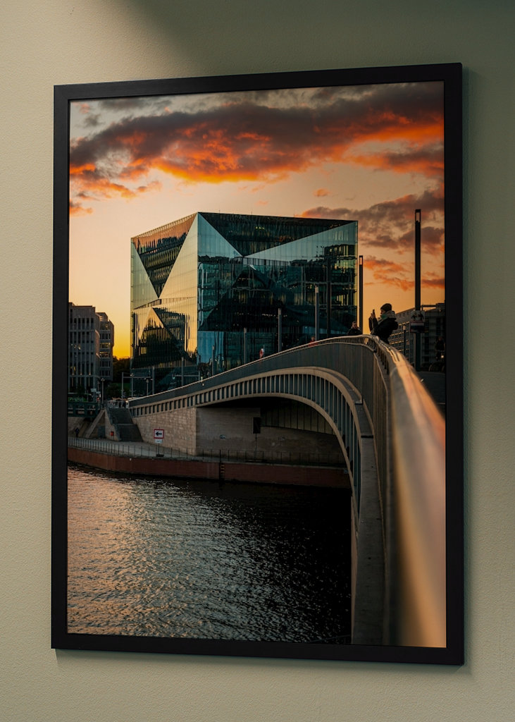 Sonnenuntergang Cube Berlin