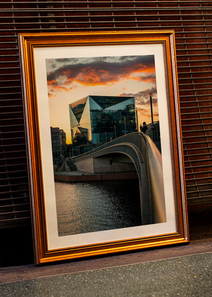 Sonnenuntergang Cube Berlin