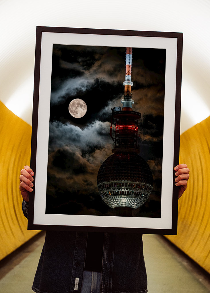 Vollmond am Fernsehturm