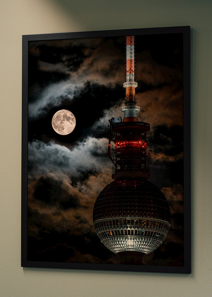 Vollmond am Fernsehturm