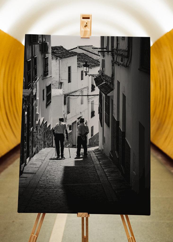 Walking through the village