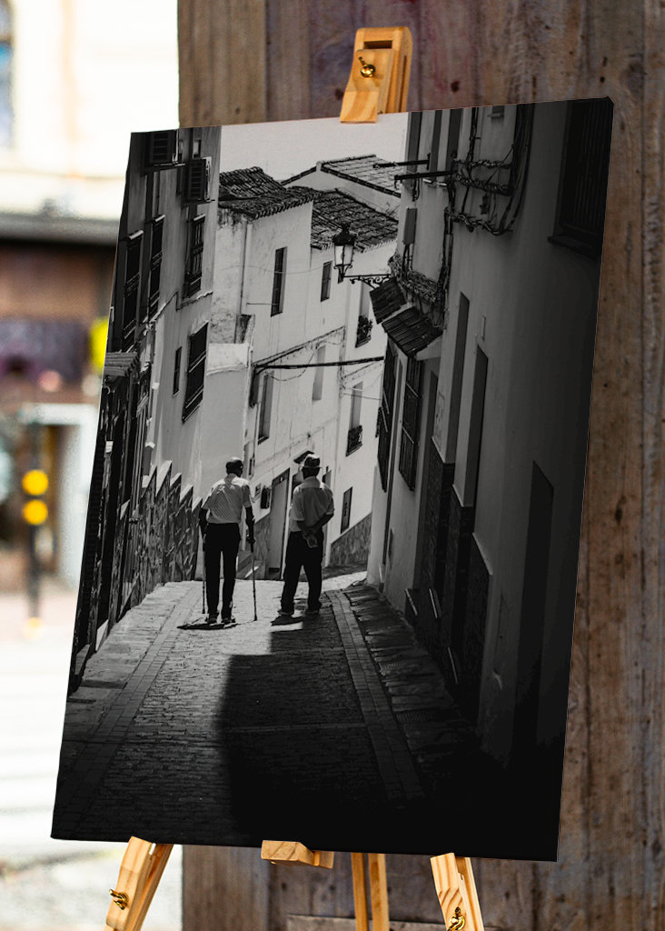 Walking through the village