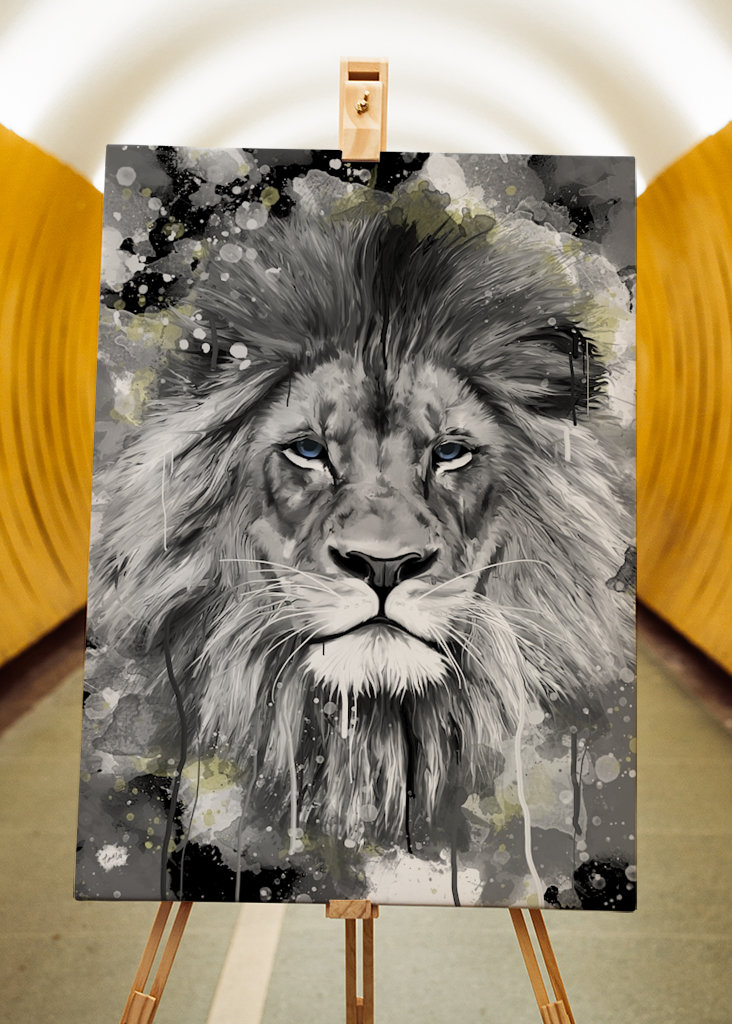 Lion Black and white