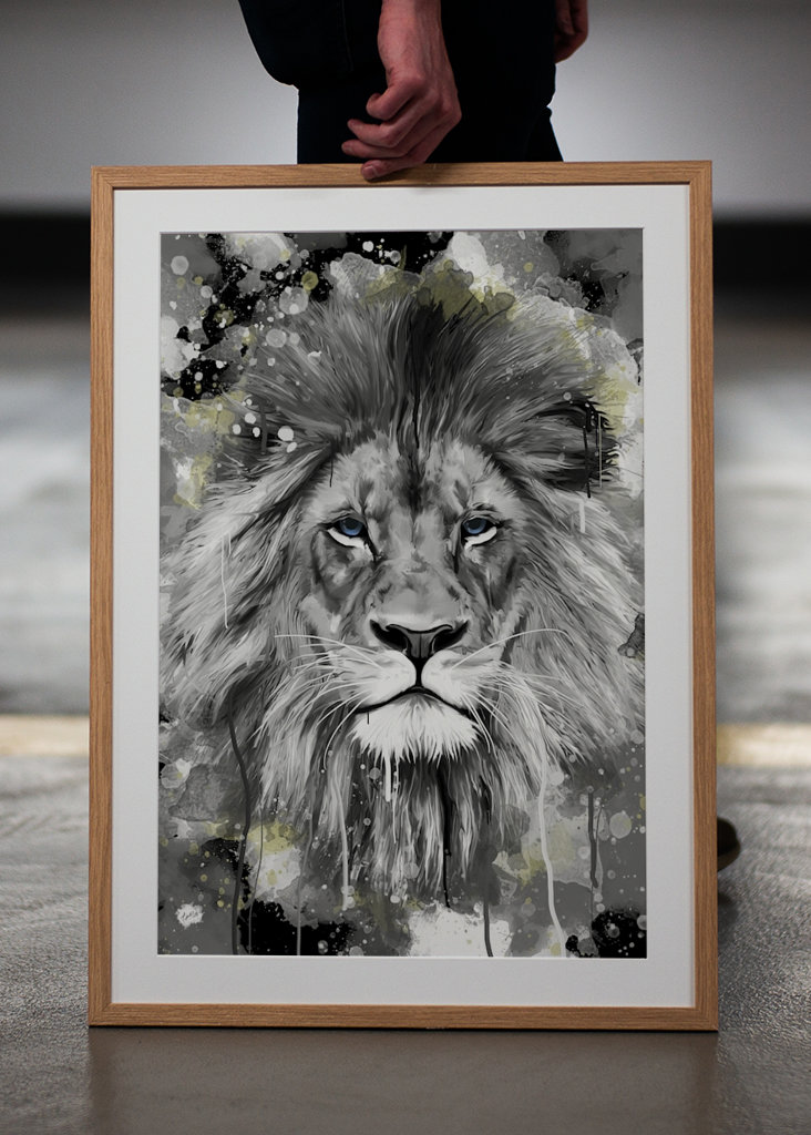 Lion Black and white