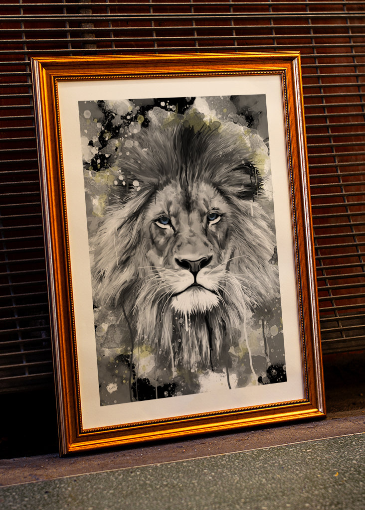 Lion Black and white