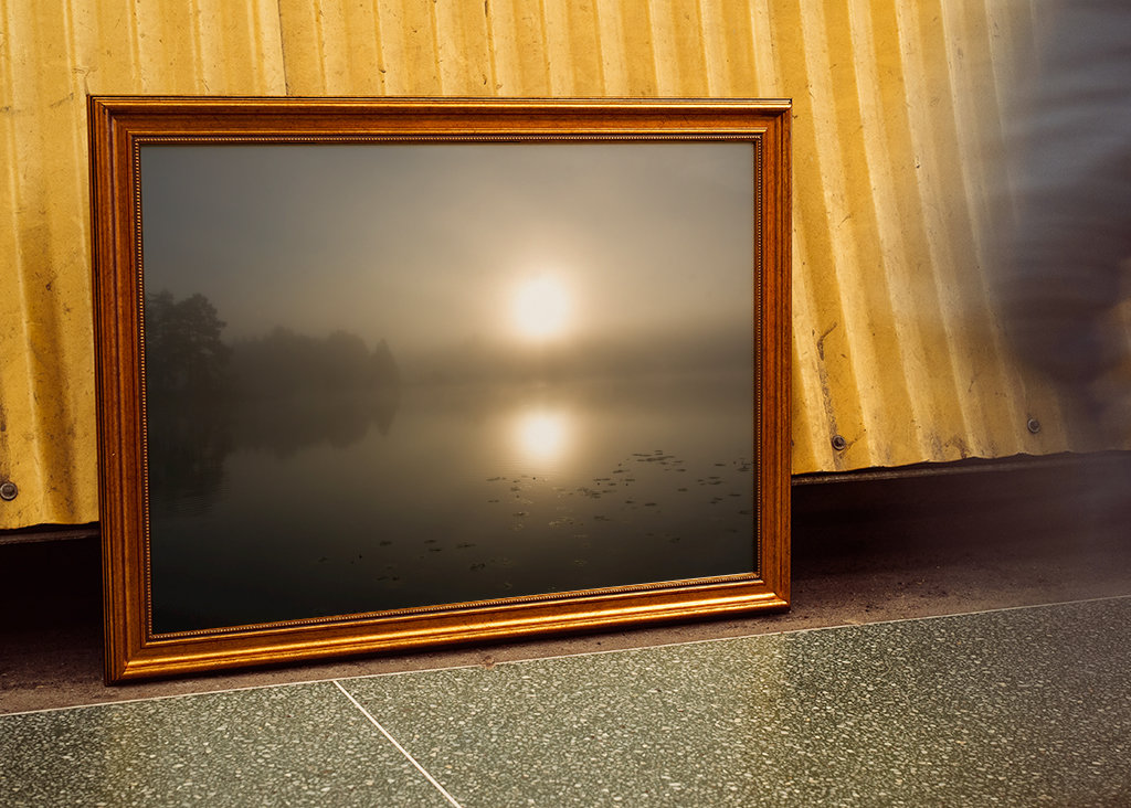 Morgendämmerung am See