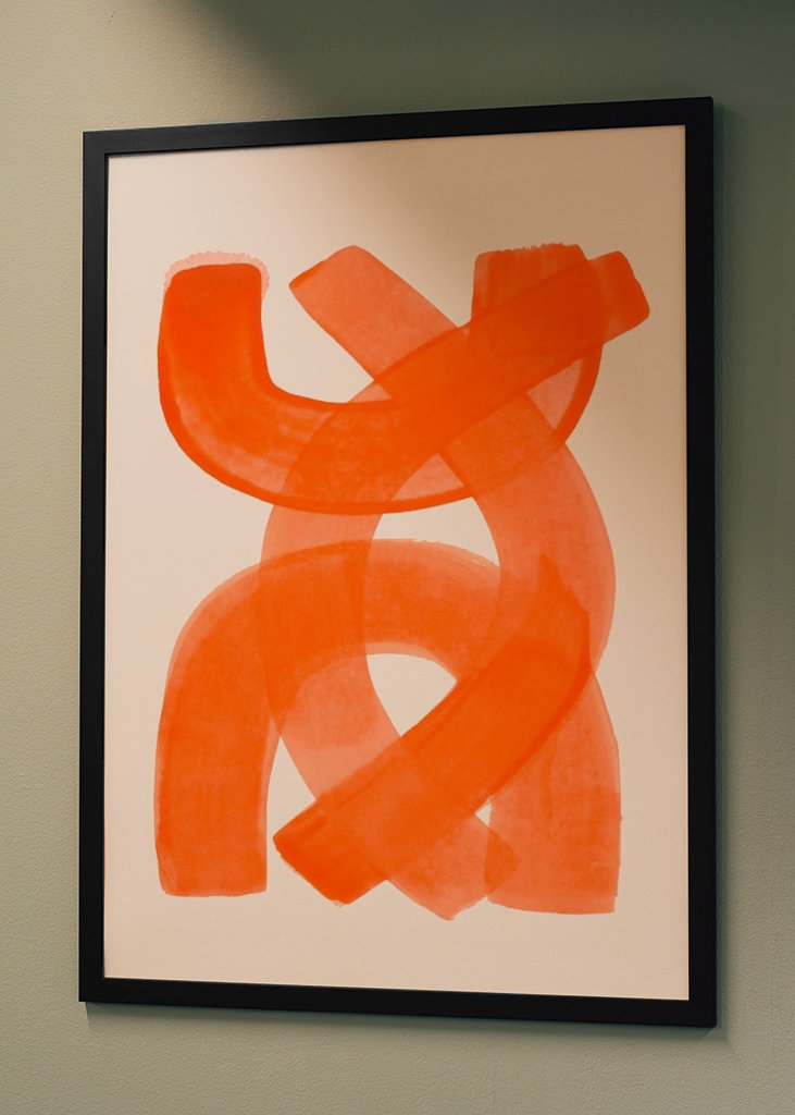 Pomarańczowe pociągnięcia pędzlem