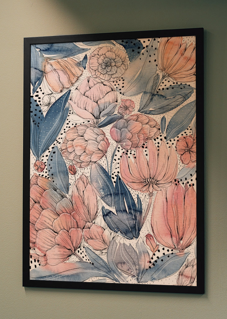 Červenat Akvarel Květinový trh