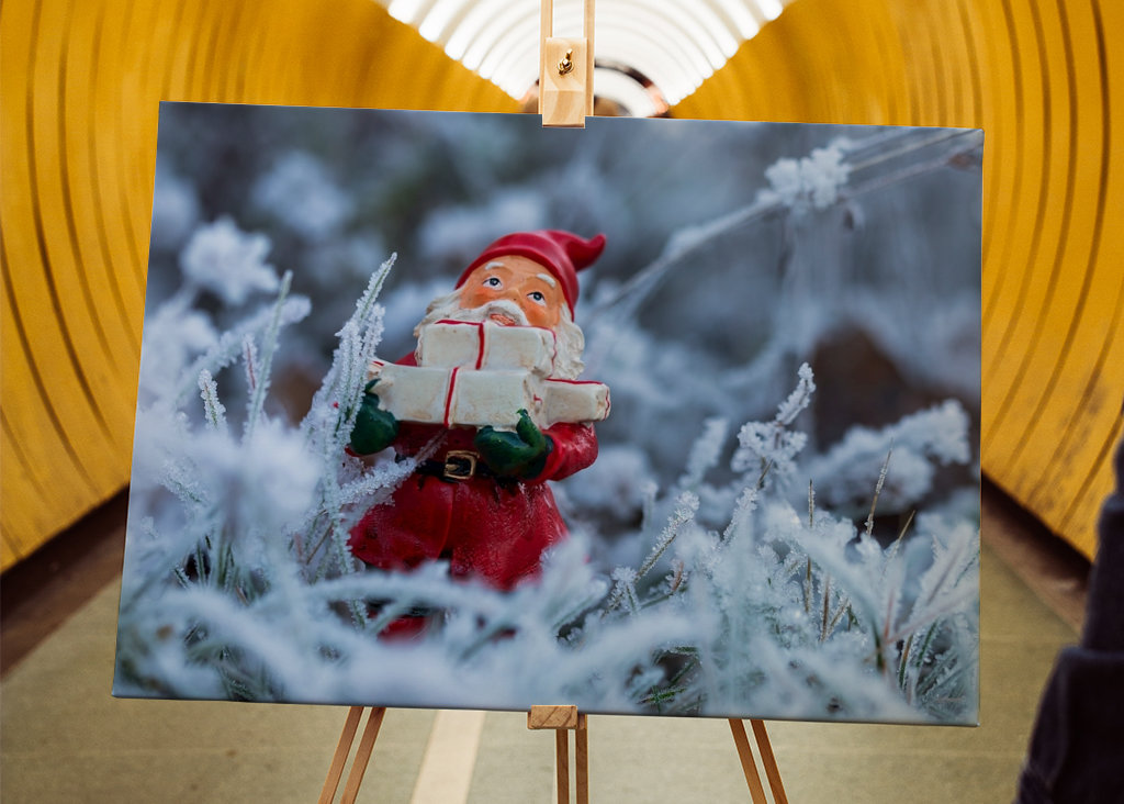 Santa Claus ve sněhu