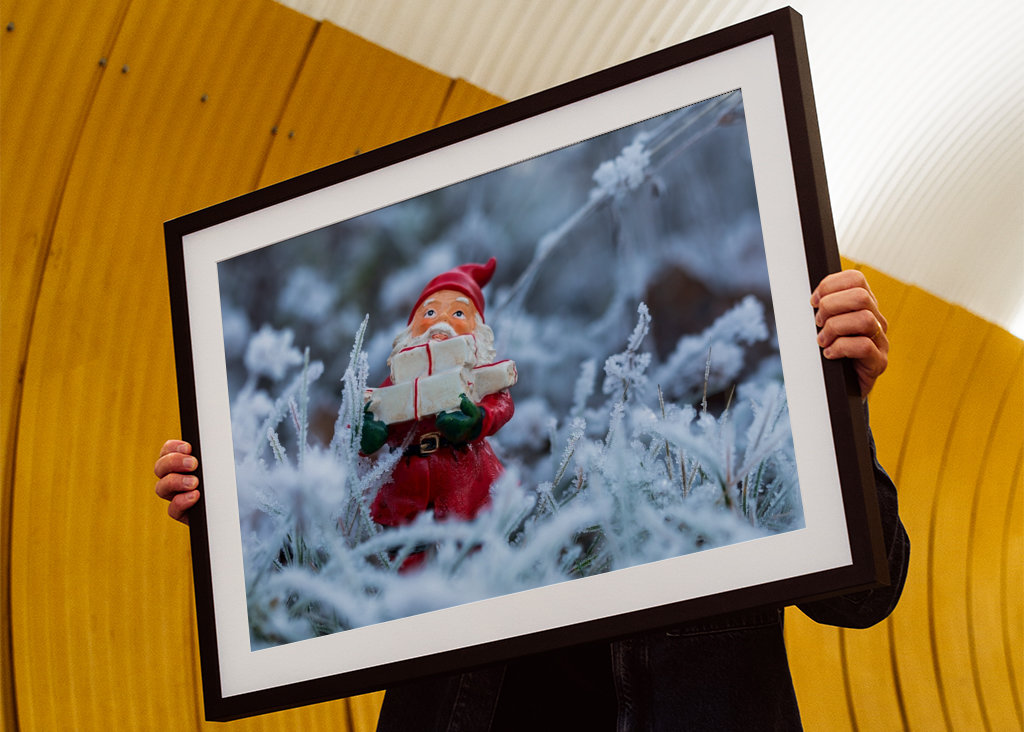 Santa Claus ve sněhu