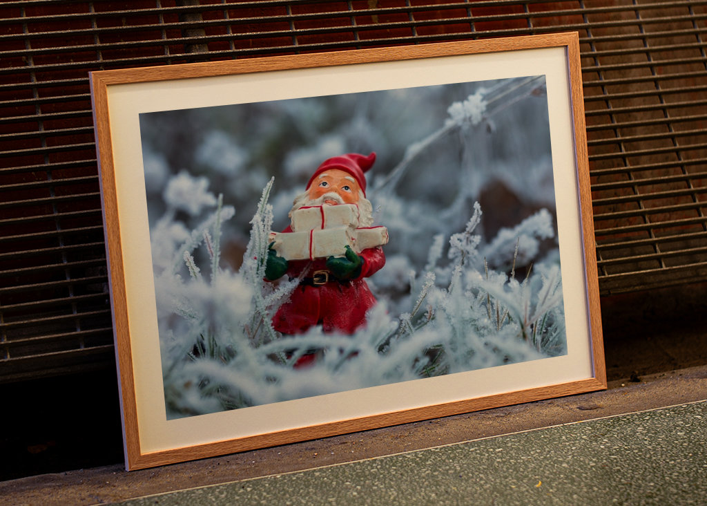 Santa Claus ve sněhu