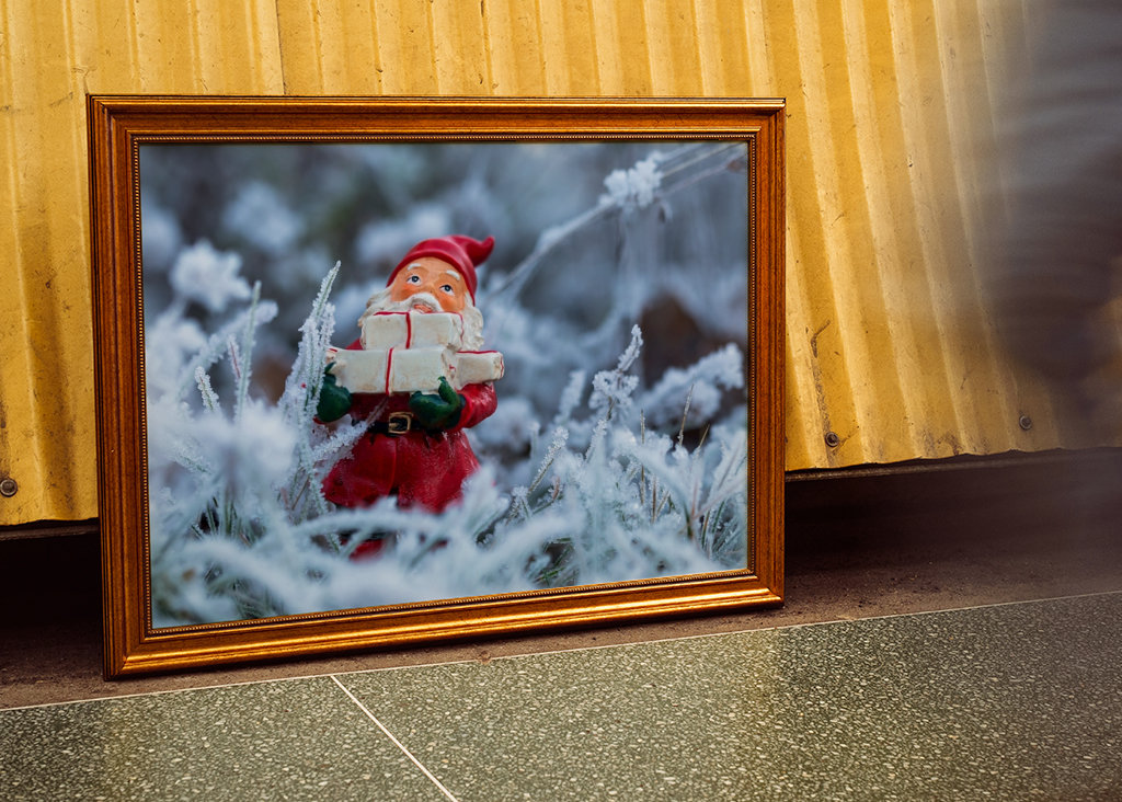 Santa Claus ve sněhu