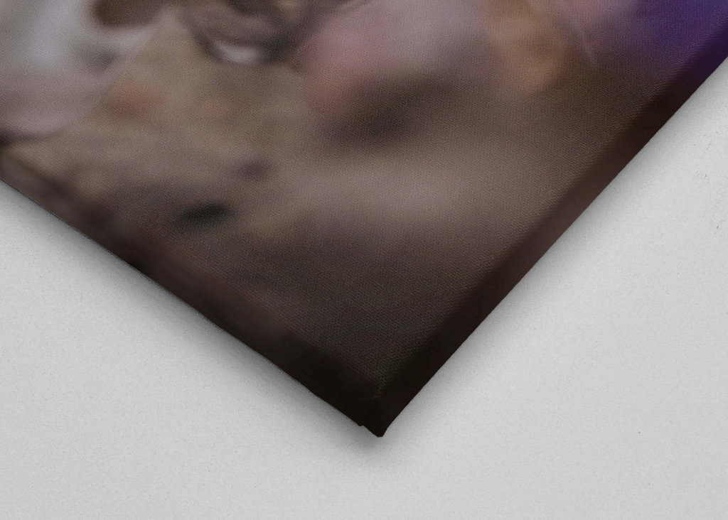 Modrá sasanka mezi listy