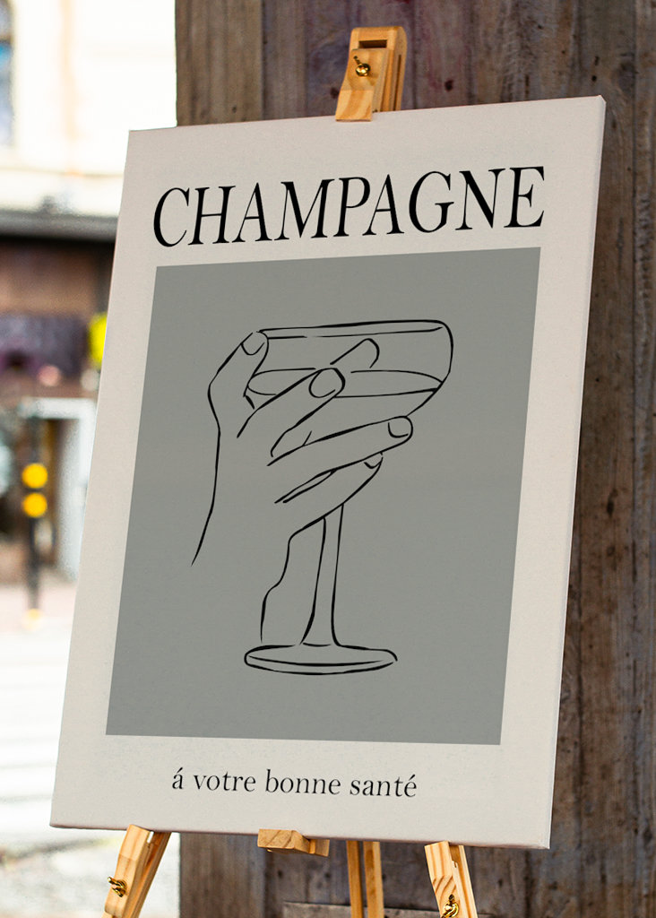 Plakat szampana