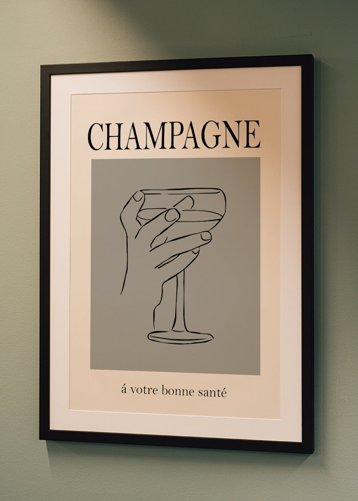 Plakat szampana