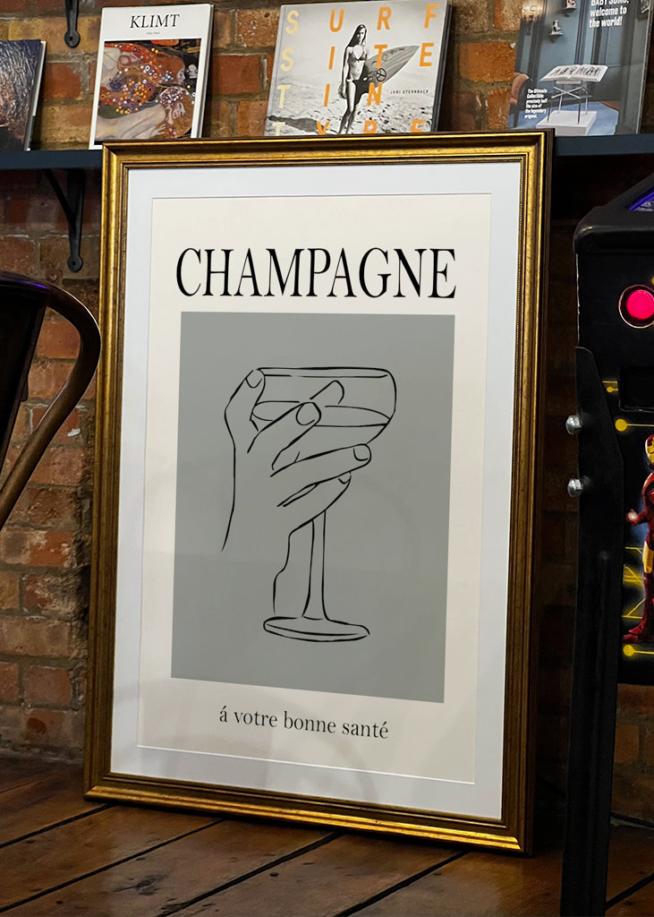 Plakat szampana