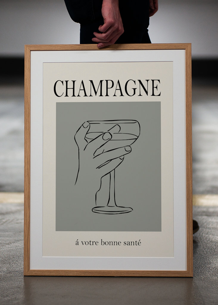 Plakat szampana