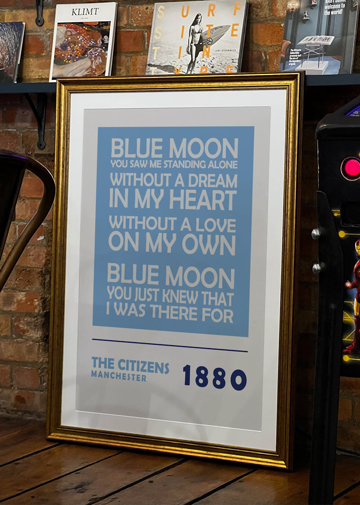 Blue Moon Manchester Poster