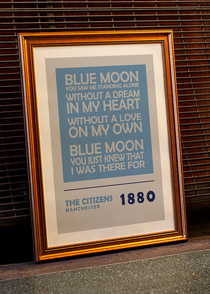 Blue Moon Manchester Poster