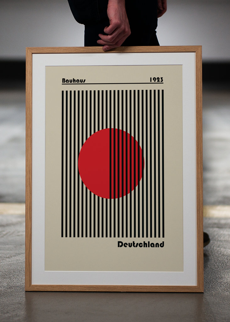 Bauhaus Circle Red Poster