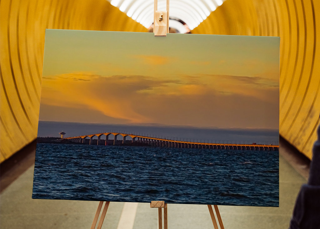 Die Ölandbrücke in der Abendsonne