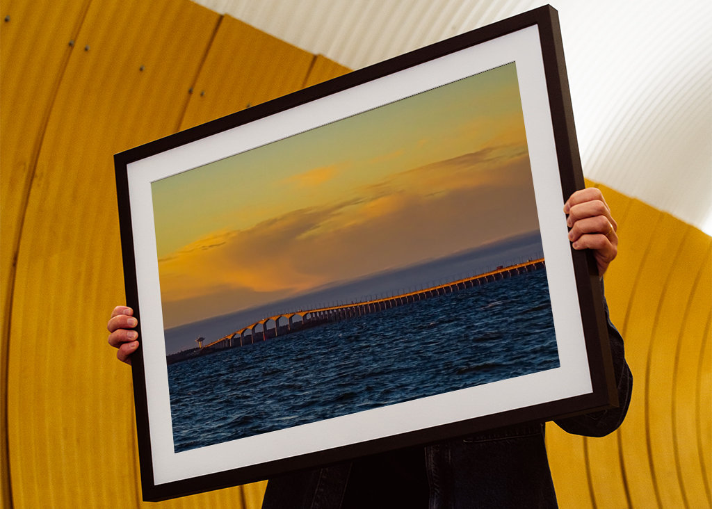 Die Ölandbrücke in der Abendsonne
