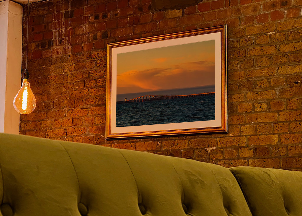 Die Ölandbrücke in der Abendsonne