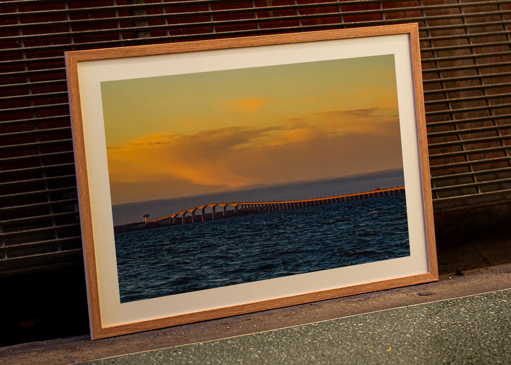 Die Ölandbrücke in der Abendsonne