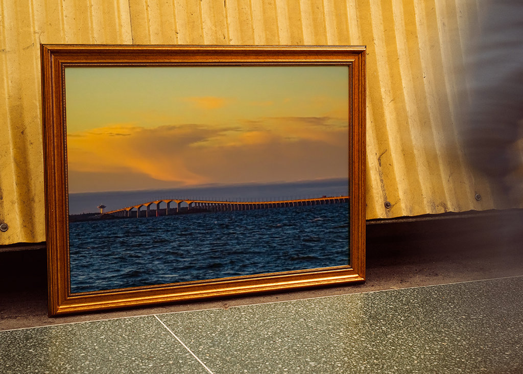 Die Ölandbrücke in der Abendsonne