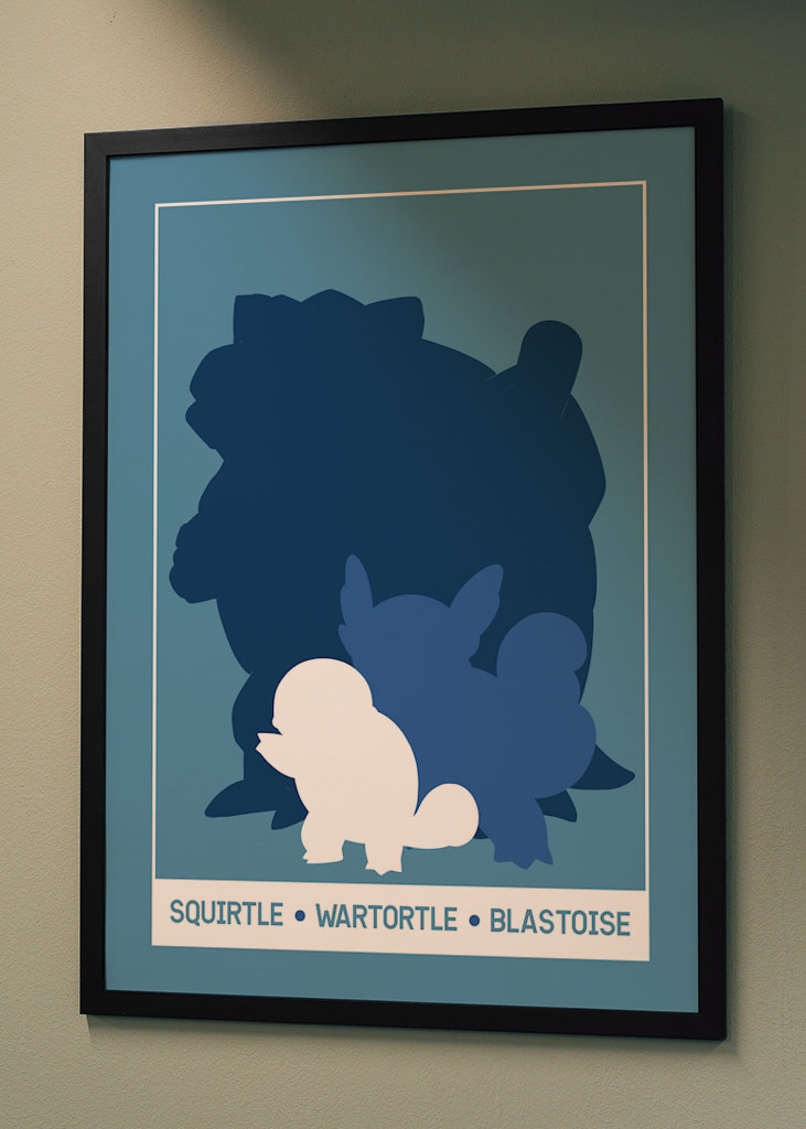 Squirtle Pokemon plakat