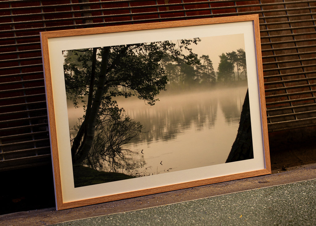 Sonnenfinsternis über dem See