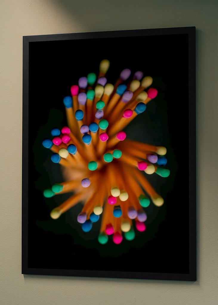 Färgade 60-tals tändstickor