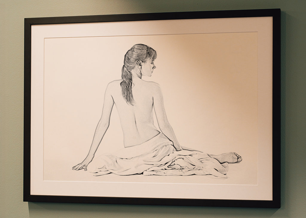 Nude drawing of a young woman
