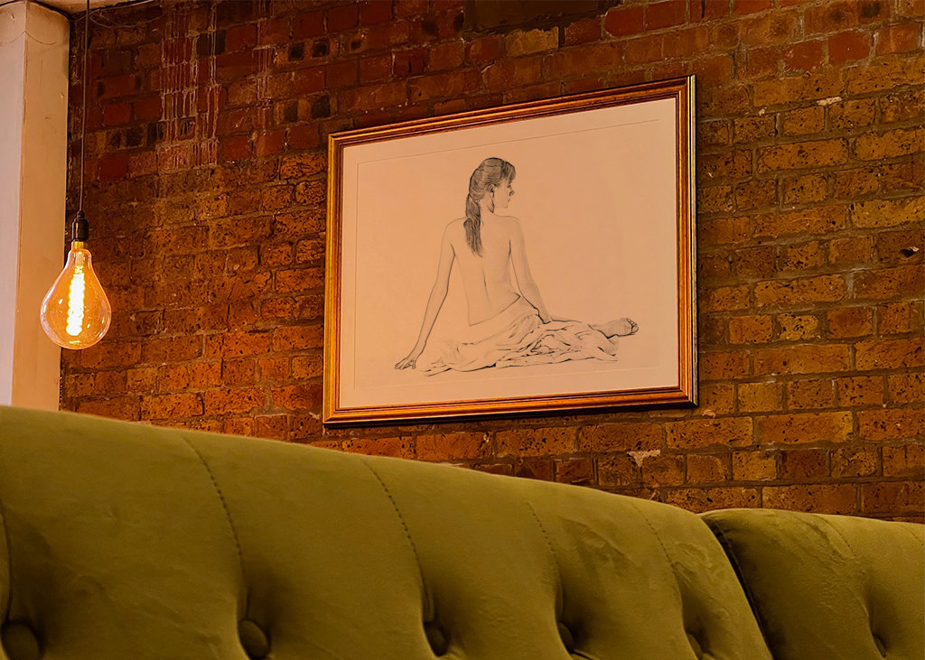 Nude drawing of a young woman