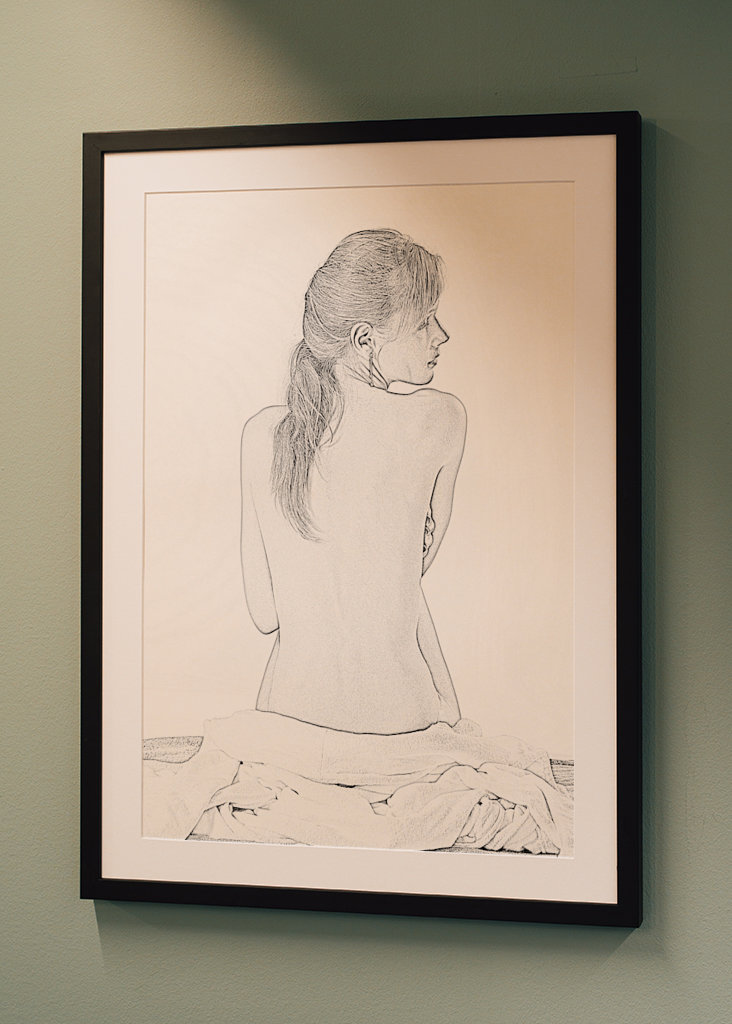 Dessin nu d’une jeune femme