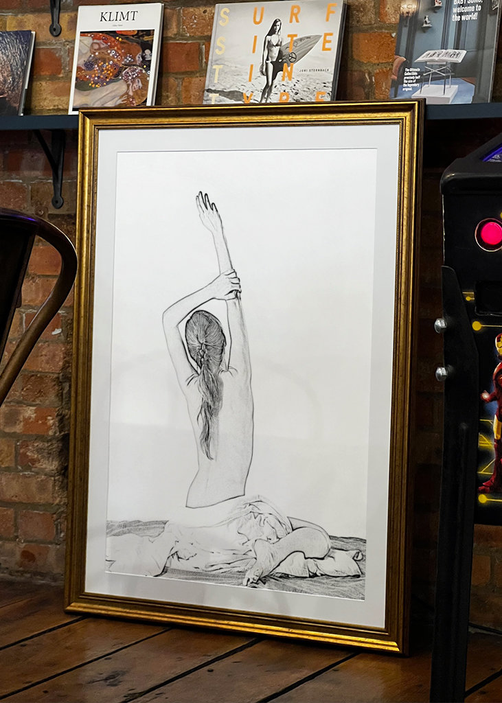 Nude drawing of a young woman