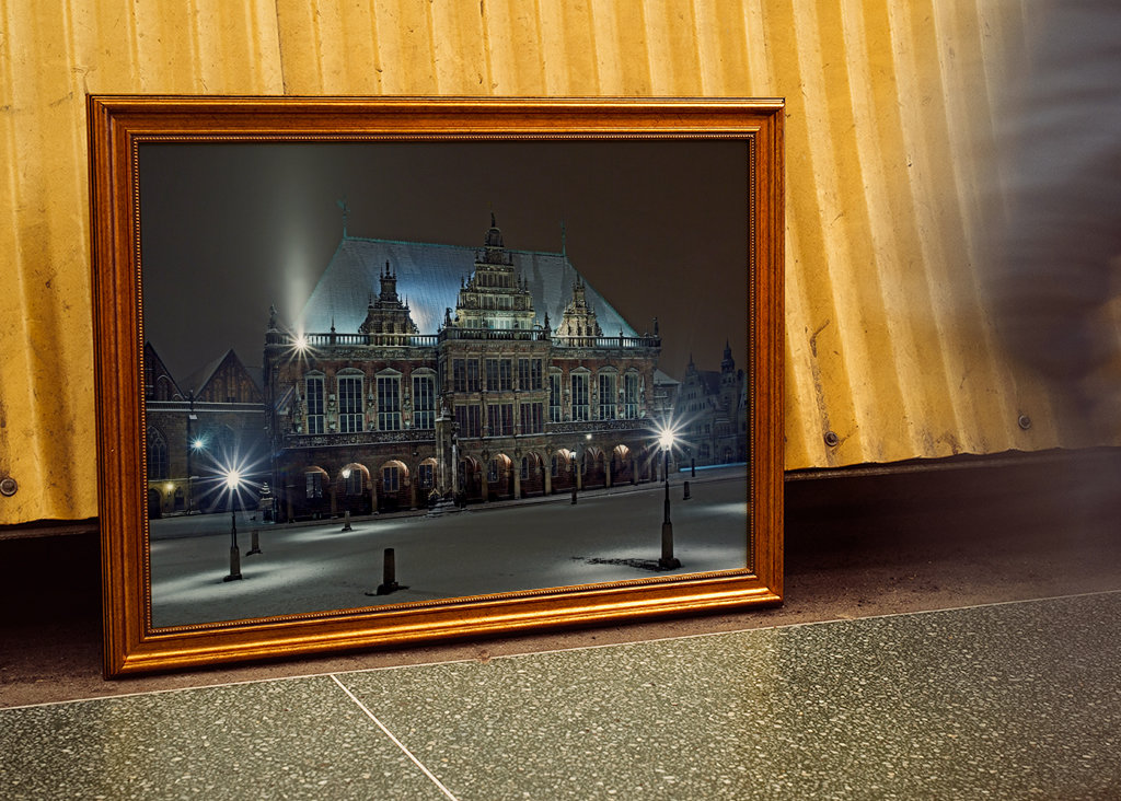 Rådhuset i Bremen om natten