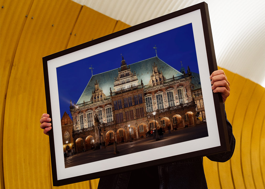 Rådhuset i Bremen om natten