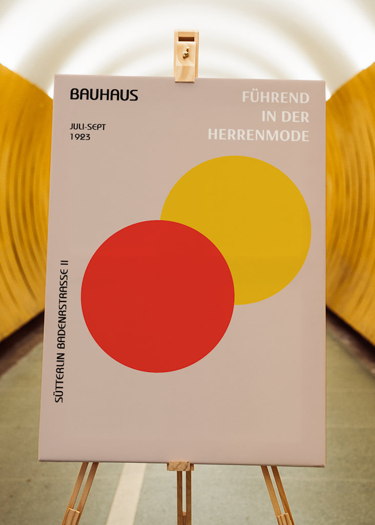 Bauhaus Red Yellow Poster