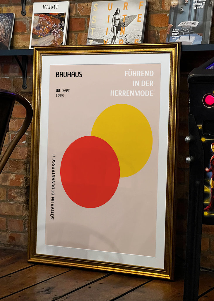 Bauhaus Red Yellow Poster