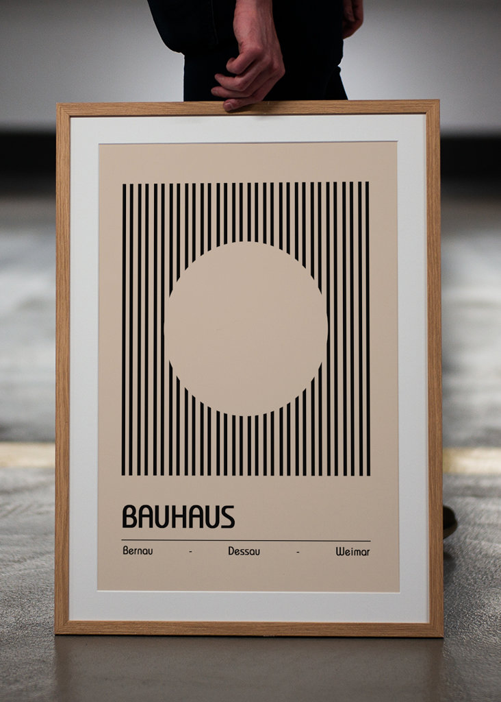 Přírodní plakát Bauhausu