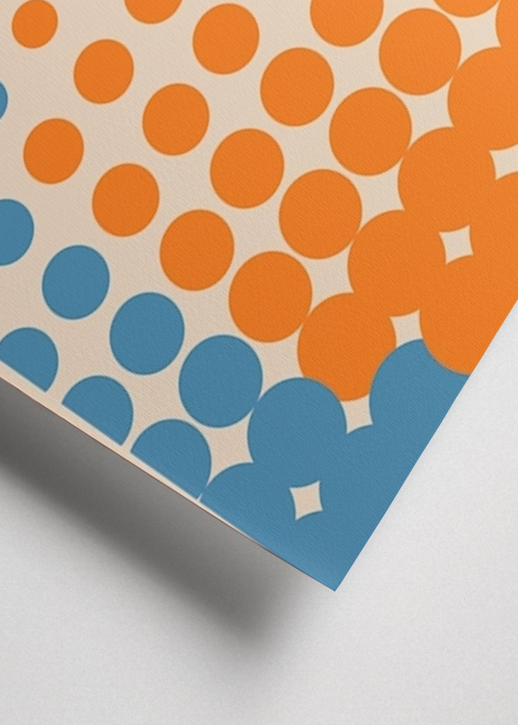 Bauhaus Orange Blue Poster