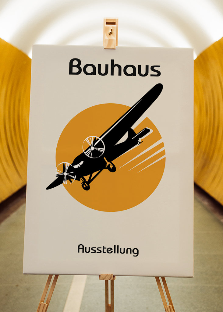 Bauhaus Airplane Poster