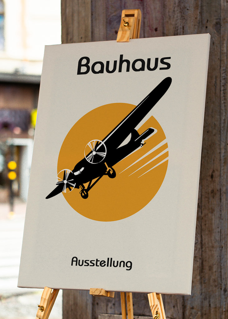 Bauhaus Airplane Poster