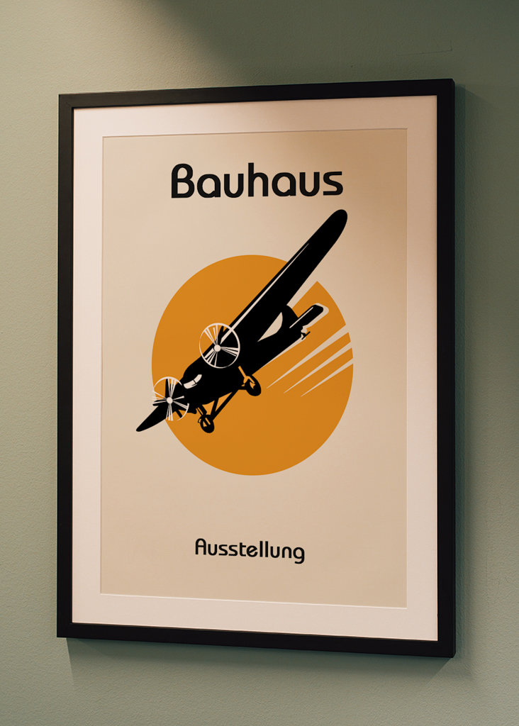 Bauhaus Airplane Poster