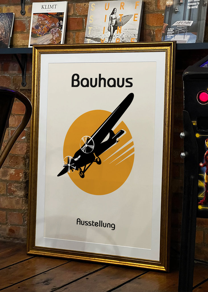 Bauhaus Airplane Poster