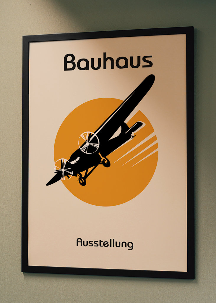 Bauhaus Airplane Poster
