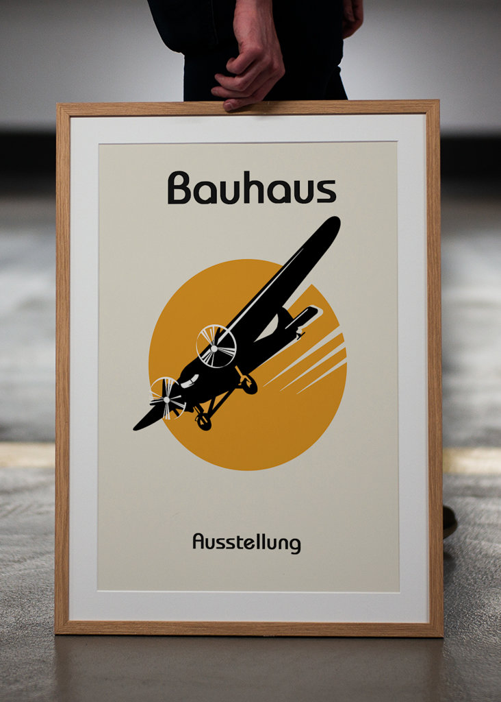 Bauhaus Airplane Poster